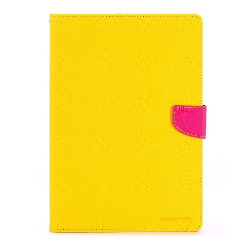 GOOSPERY  Topsave Fancy Card Holder Fabric+Tpu Folio Flip Tablet Cover for Ipad Air 2(2014) In Yellow