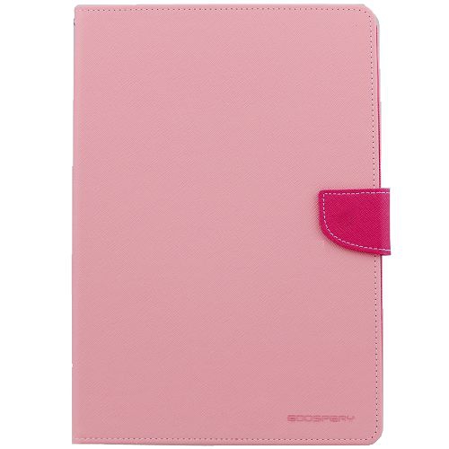 GOOSPERY  Topsave Fancy Card Holder Fabric+Tpu Folio Flip Tablet Cover for Ipad 10.2" 7Th Gen(2019) In Baby Pink
