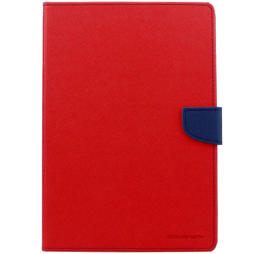 GOOSPERY  Topsave Fancy Card Holder Fabric+Tpu Folio Flip Tablet Cover for Ipad 10.2" 7Th Gen(2019) In Red