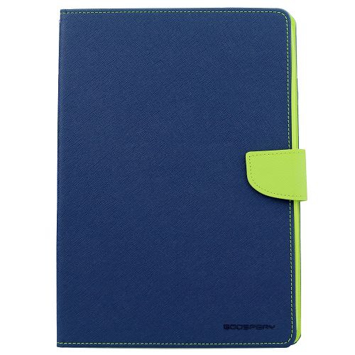 GOOSPERY  Topsave Fancy Card Holder Fabric+Tpu Folio Flip Tablet Cover for Ipad Air 2(2014) In Navy Blue