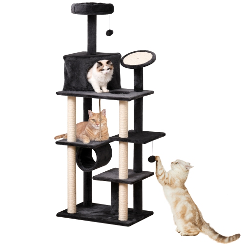 Étagère d'escalade murale pour chat, escalier à quatre marches avec poteau  à gratter en sisal, tour d'arbre pour chats, plate-forme de saut, meubles  pour animaux de compagnie