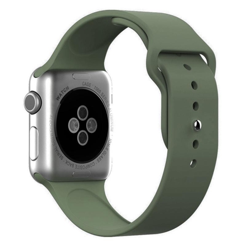 PANDACO Khaki Green Silicone Watch Strap for Apple Watch 42mm / 44mm / 45mm / 46mm / 49mm