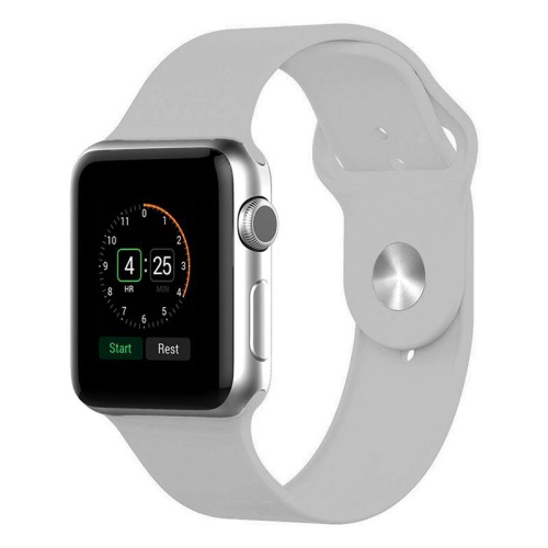 PANDACO  Pebble Silicone Watch Strap for Apple Watch 42MM / 44MM / 45MM / 46MM / 49MM In Grey