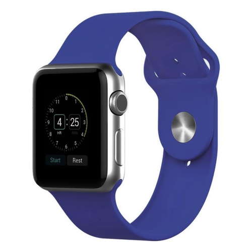 PANDACO  Alaskan Silicone Watch Strap for Apple Watch 38MM / 40MM / 41MM / 42MM (10Th-12Th Gen) In Blue