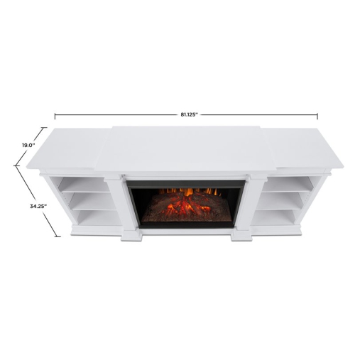 Real Flame Eliot Grand Entertainment Fireplace in White