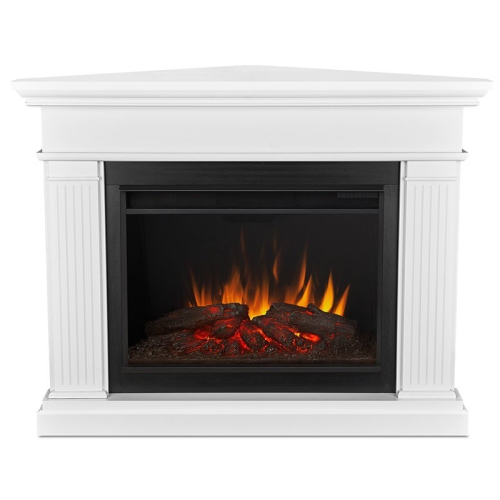Real Flame Kennedy Grand Corner Electric Fireplace in White
