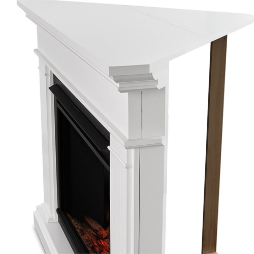 Real Flame Kennedy Grand Corner Electric Fireplace in White