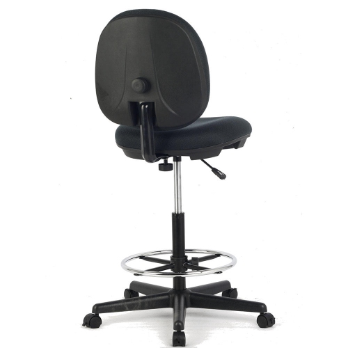 Task Chair Ergonomic Swivel Office Chair ,Drafting Stool with Foot Ring & Backrest, Fabric Drafting Chair, No Armrests, support up to 250 lbs