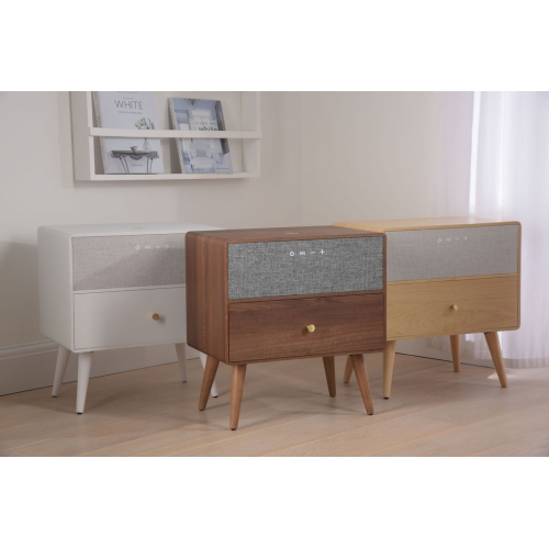 VOICI RALPH LE BUREAU POUR LA MAISON INTELLIGENT Chargeur sans fil Qi de KOBLE avec haut-parleurs Bluetooth de couleur naturelle