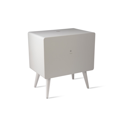 VOICI RALPH LE BUREAU POUR LA MAISON INTELLIGENTE Chargeur sans fil Qi de KOBLE avec haut-parleurs Bluetooth en blanc