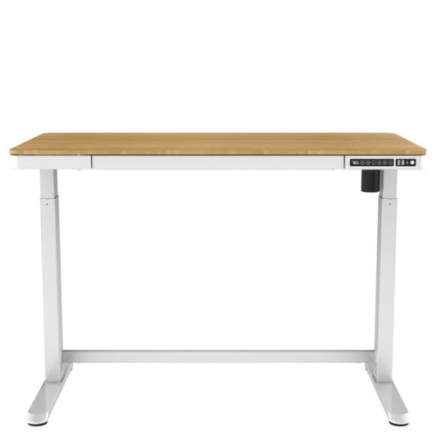KOBLE JUNO motorized Smart Desk with Qi Wireless Charging for the SMART HOME OFFICE featured in Oak/White
