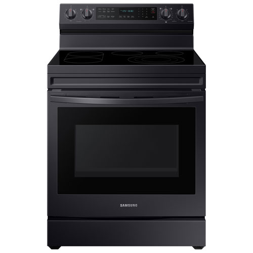 Samsung 30" 6.3 Cu. Ft. True Convection Electric Air Fry Range - Black Stainless