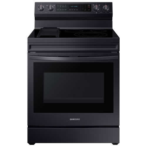 Cuisinière électr. convection véritable friture air 6,3 pi³ 30 po Samsung - Inox noir