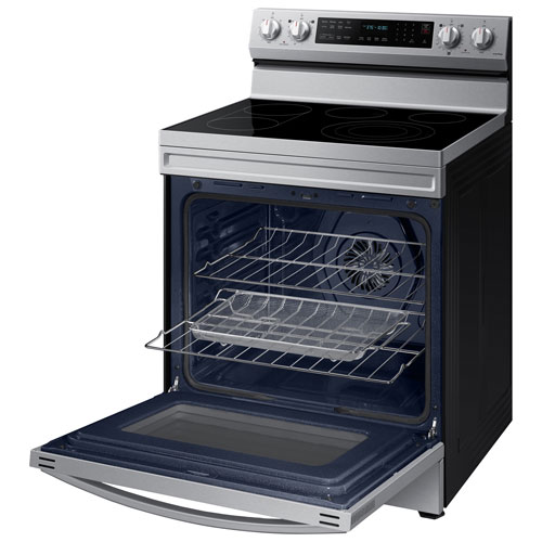 Cuisinière électrique convection véritable friture air 6,3 pi³ 30 po Samsung - Inox