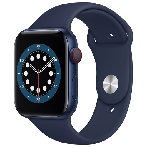 Apple Watch Series 6 avec boîtier 44 mm aluminium bleu/bracelet sport bleu marine - Remis à neuf