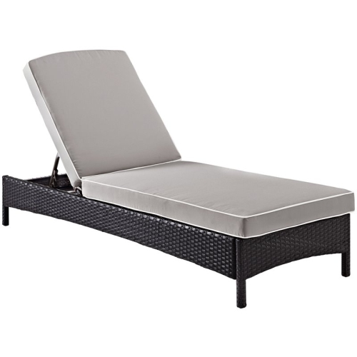 PEMBERLY ROW  Wicker Patio Chaise Lounge In And Gray In Brown
