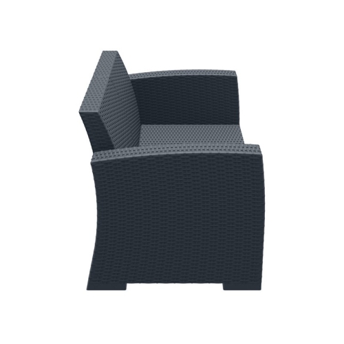 Compamia Monaco Outdoor Loveseat in Dark Gray with Cushion
