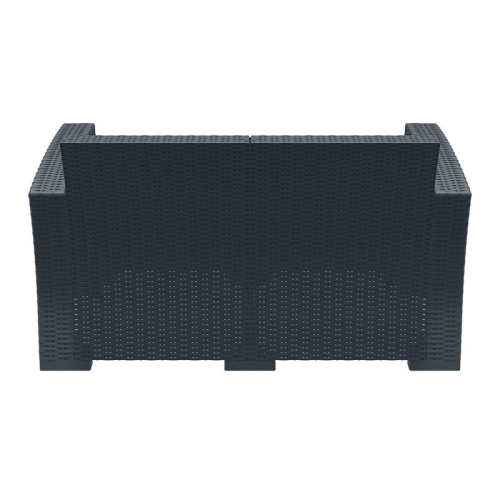 Compamia Monaco Outdoor Loveseat in Dark Gray with Cushion