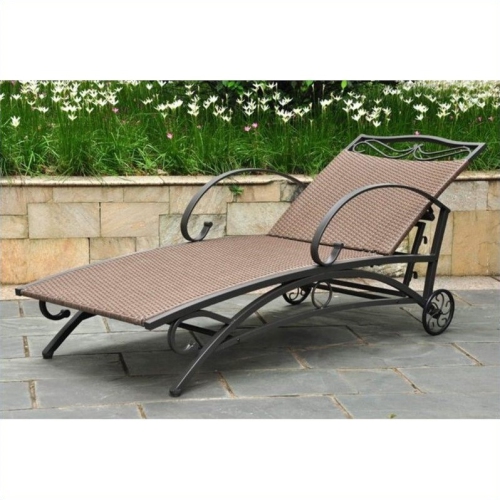 PEMBERLY ROW  Patio Chaise Lounge In Antique In Brown