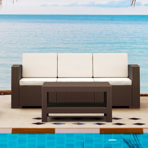 Compamia Monaco Outdoor Sofa in Brown with Cushion