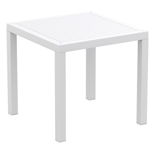Compamia Ares 5 Piece Square Resin Patio Dining Set in White
