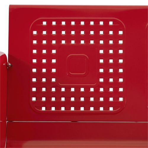 Crosley Bates Metal Gliding Patio Sofa in Red