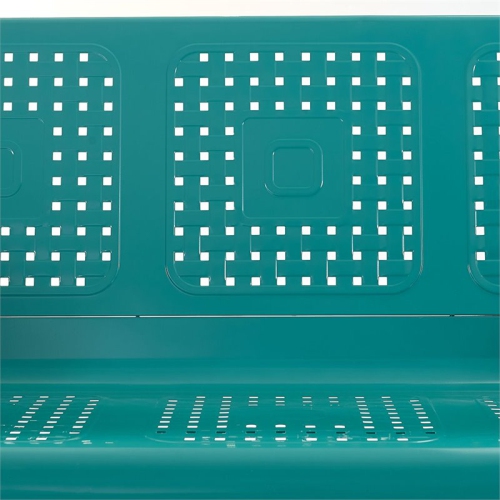 Crosley Bates Modern styled Green Finish Metal Gliding Patio Sofa