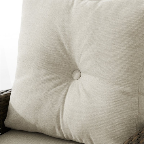 Crosley Rockport Outdoor Wicker High Back Loveseat in Beige