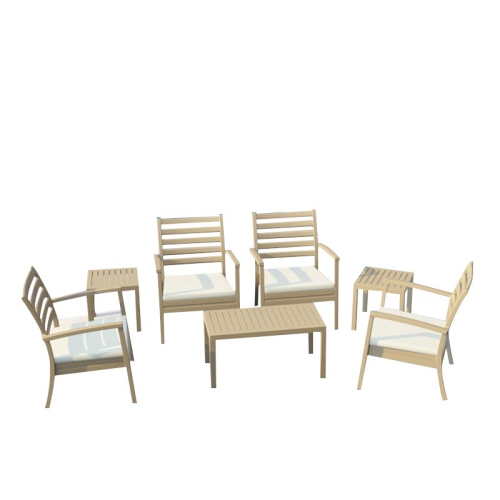 Compamia Artemis 7 Piece XL Club Seating Set in Taupe