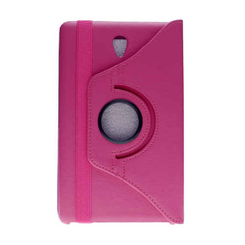 CC  Topsave 360 Rotating Pu Leather Tablet Case for Samsung Tab S 8.4"(2014) T700, Hot In Pink
