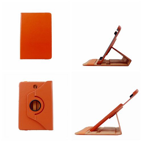 TopSave 360 Rotating PU Leather Tablet Case For Samsung Tab 3 7"(2013) P3210 T210,Orange