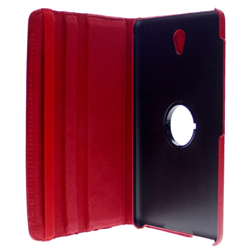 TopSave 360 Rotating PU Leather Tablet Case For Samsung Tab S 8.4"(2014) T700, Red