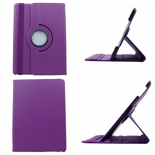 TopSave – Étui rotatif en cuir de polyuréthane pour tablette Galaxy NotePro 12.2 de Samsung, violet 360