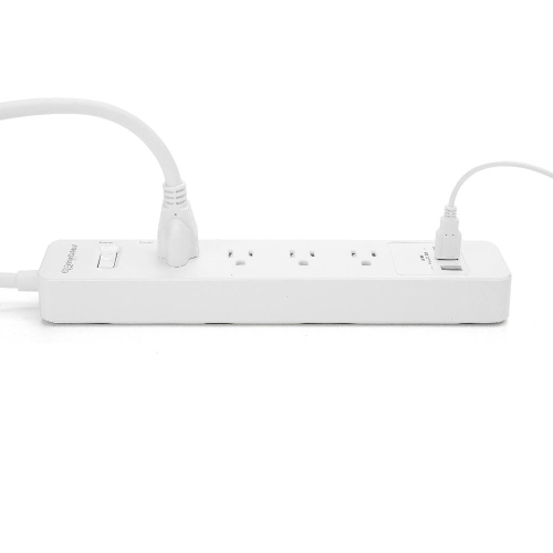 Parasurtenseur à 4 prises de type 3, parasurtenseur pour multiprise avec 3 ports USB, 2100 joules, cordon de 1,5 m