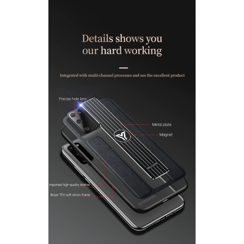 Luxury Magnetic Shockproof Leather Slim Phone Case Fashion Cover for Samsung Galaxy S20