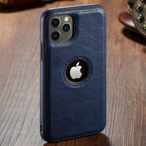 LEDEX  Leather Case Cover for Iphone Luxury Business Style Phone Back Shell for Iphone 12 Pro Max (Dark Blue)