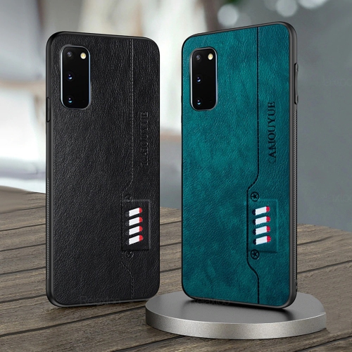 Étui antichoc en cuir Fashion texture avec coque arrière ultralégère pour Galaxy S20 FE de Samsung