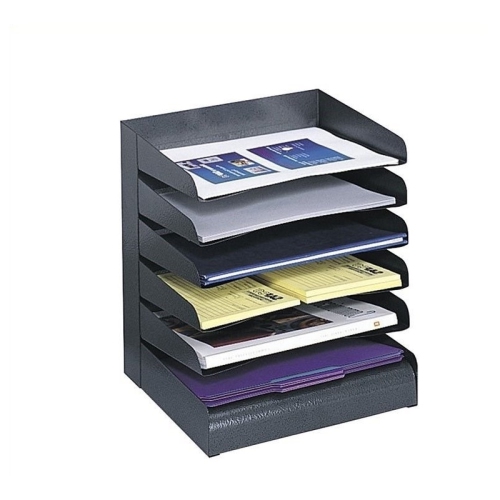 Scranton & Co Black Six Tier Steel Desk Tray