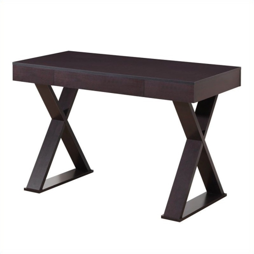 Kingfisher Lane Trendy Desk with Drawer in Espresso
