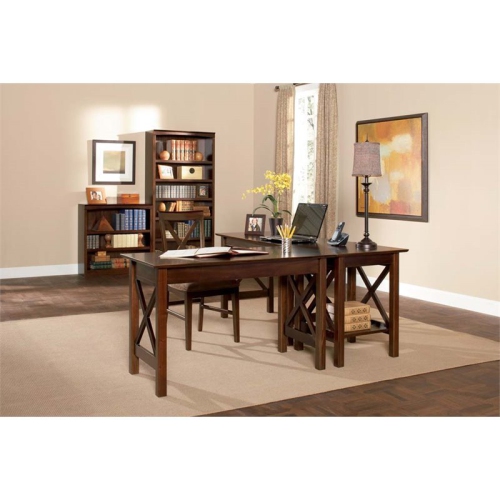 Allora 48" Solid Wood Writing Desk in Walnut