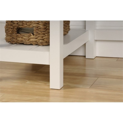 Pemberly Row Home Office Desk in Soft White