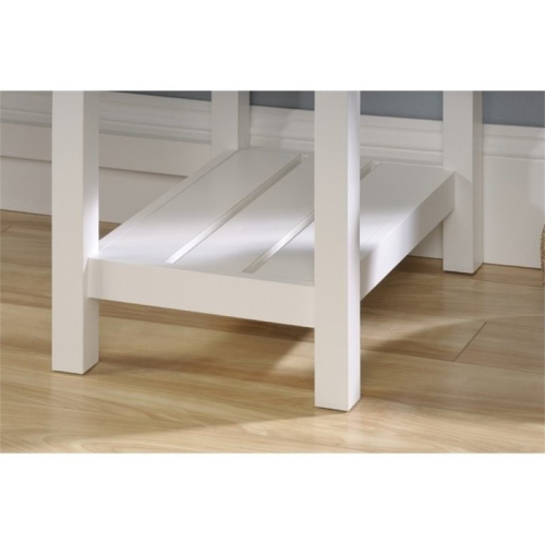 Pemberly Row Home Office Desk in Soft White