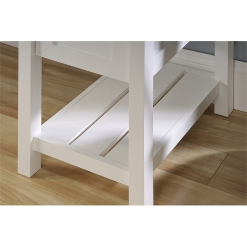 Pemberly Row Home Office Desk in Soft White