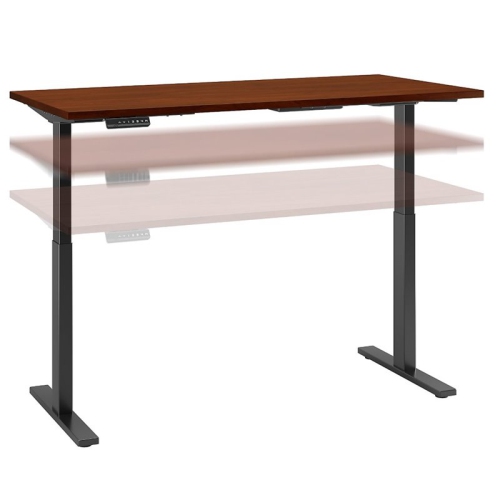 Move 60 Series 72W x 30D Adjustable Desk in Hansen Cherry - Engineered Wood