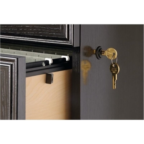 Bowery Hill Contemporary Wood L-Shaped Computer Desk in Wind Oak