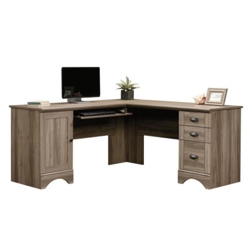 SCRANTON & CO  L Shaped Oak Computer Desk
