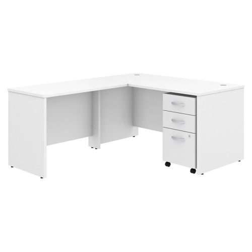 BBF  Studio C 60W L Shaped Desk With Drawers In - Engineered Wood In White Looks Great