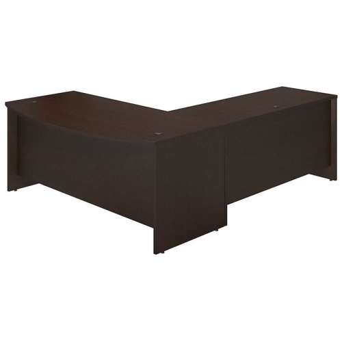 Bush Business Furniture Studio C 72W Bow Front L Desk with 60W Return in Mocha Cherry