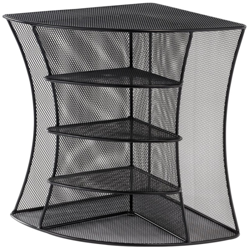 PEMBERLY ROW  Black Mesh Desk Corner Organizer