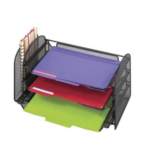 Scranton & Co Black Mesh Desk Organizer